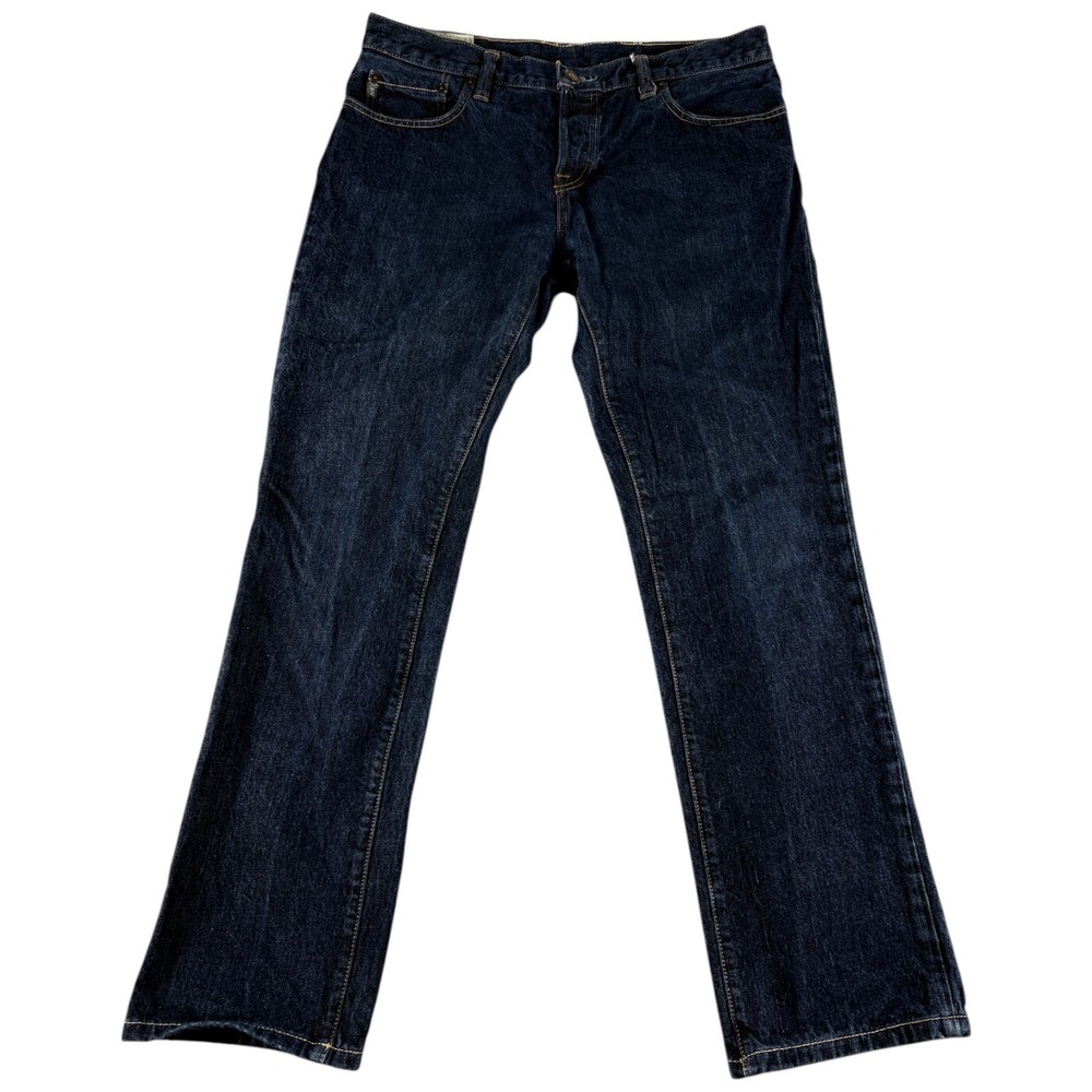 Abercrombie‎ & Fitch Jeans Men's 36x32 Blue Denim Workwear Durable Straight Leg